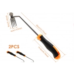 Weed Puller Tool Garden Outdoor Hand Weeding Tool Removal Farmland Puller 4 Teeth Weed Remover Rake for Yard Farm Weeding